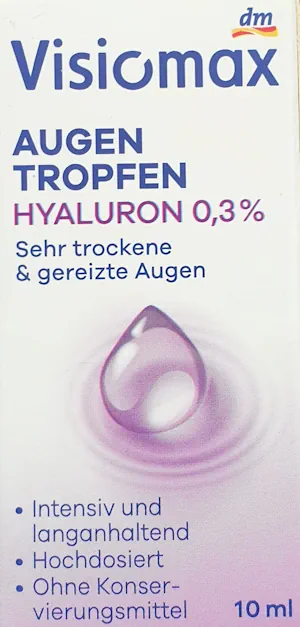 Visiomax - Augen Tropfen, Hyaluron 0,3%